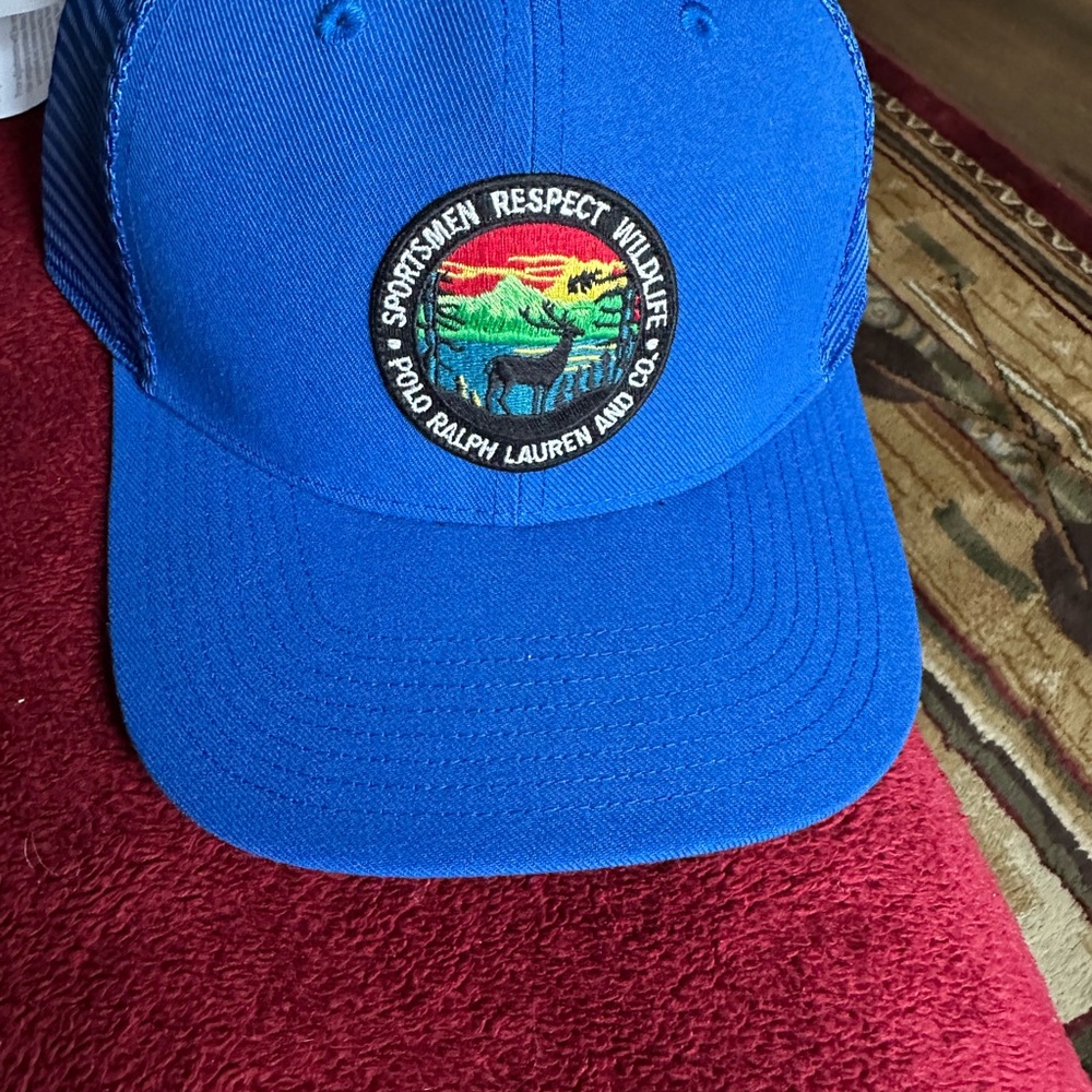 Ralph Lauren Blue Wildlife Patch Cap